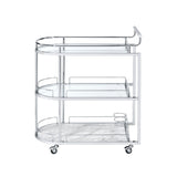 Inyo - Carrito de servicio - Cristal transparente y cromo