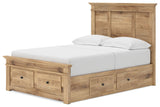 Makidern - Panel Storage Bed With 2 Under Bed Storage Units