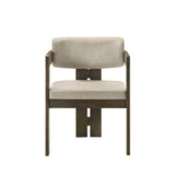 Destin - Side Chair - Light Gray Fabric & Walnut Finish