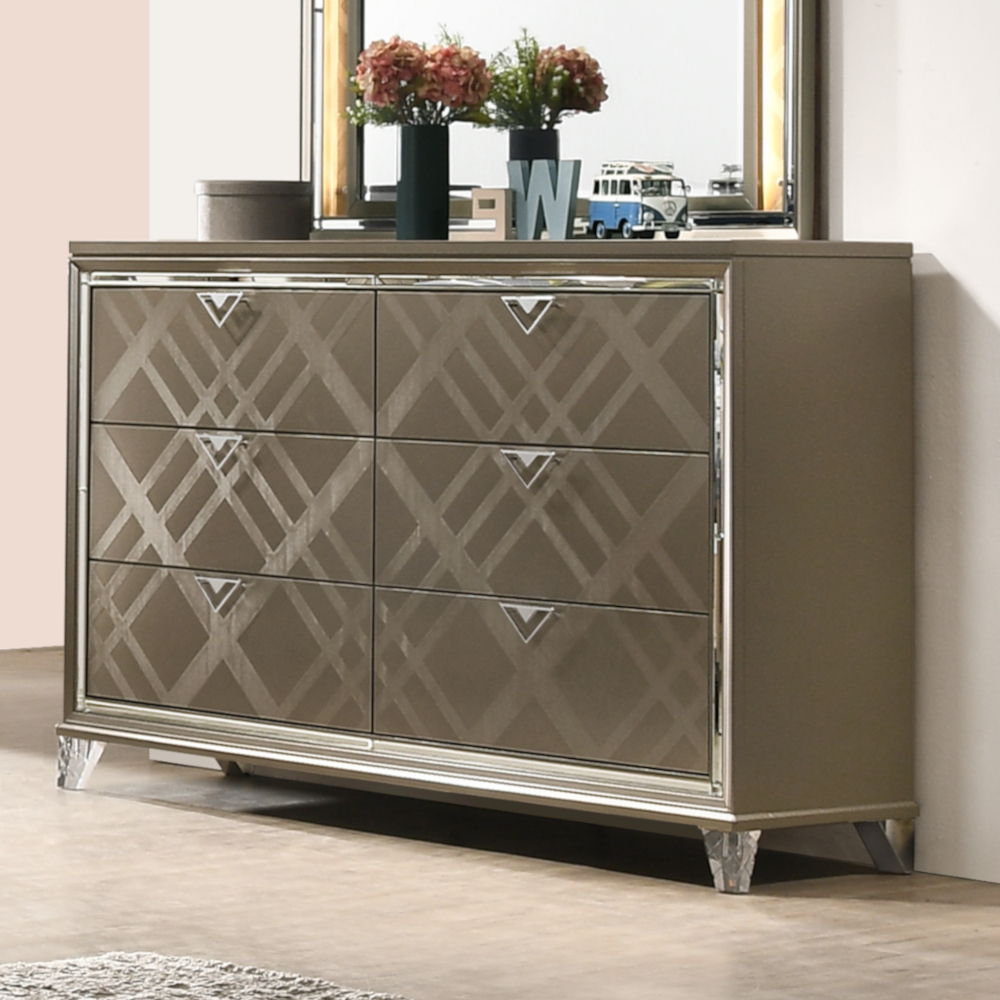 champagne color dresser Skylar - ensuring stability 90s Minimalist Styling of Size:Green Under 2500$