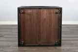 Modern Wood Coffee Table With Arched Open Shelf Design And Casters - Umbra / Oak Grove
