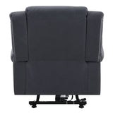 Domana - Reclinable eléctrico con elevador, calefacción y masaje - Tela azul oscuro