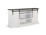 Carriage House - TV Console - Cottage White / Europen Dark