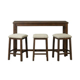 Jax - Mesa de Bar Pack Individual (Mesa y Tres Taburetes) - Nogal Oscuro