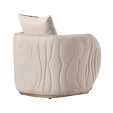 Gineverra - Accent Chair - Biscotti / Ivory Gold