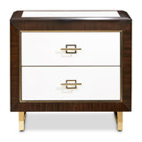 Belmont Place - Nightstand - White / Dark Brown
