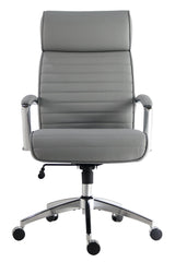 Silla de oficina alta de cuero vegano Dc