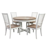 Americana Modern Dining - Mesa de comedor redonda extensible - Algodón