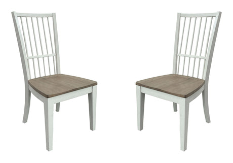 Americana Modern Dining - Spindle Back Dining Chair (Set of 2) - Cotton White
