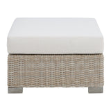 Ollie - Ottoman - Tan And Olefin White Cream