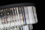 Michael Amini Lighting - Allure 28-Light Round Crystal Chandelier - Matte Black / Silver