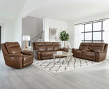 Jameson - Power Reclining Zero Gravity Console Loveseat - Hickory