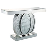 Nysa - 47"L Console Table - Mirrored & Faux Crystals