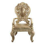 Seville - Arm Chair (Set of 2) - Synthetic Leather & Gold