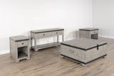 Alpine - Mahogany Wood Coffee Table With Lift Top And Casters - Gray