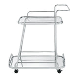Aegis - Carrito de servicio - Vidrio transparente y acabado cromado