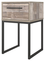 Neilsville - One Drawer Night Stand - Vinyl-Wrapped - Whitewash