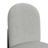 Portland - Round Back Barstool With Fabric (Set of 2) - Gray / Black