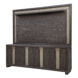 Ascent - Mueble de TV de 90" con vitrina superior y panel trasero - Chocolate Oscuro