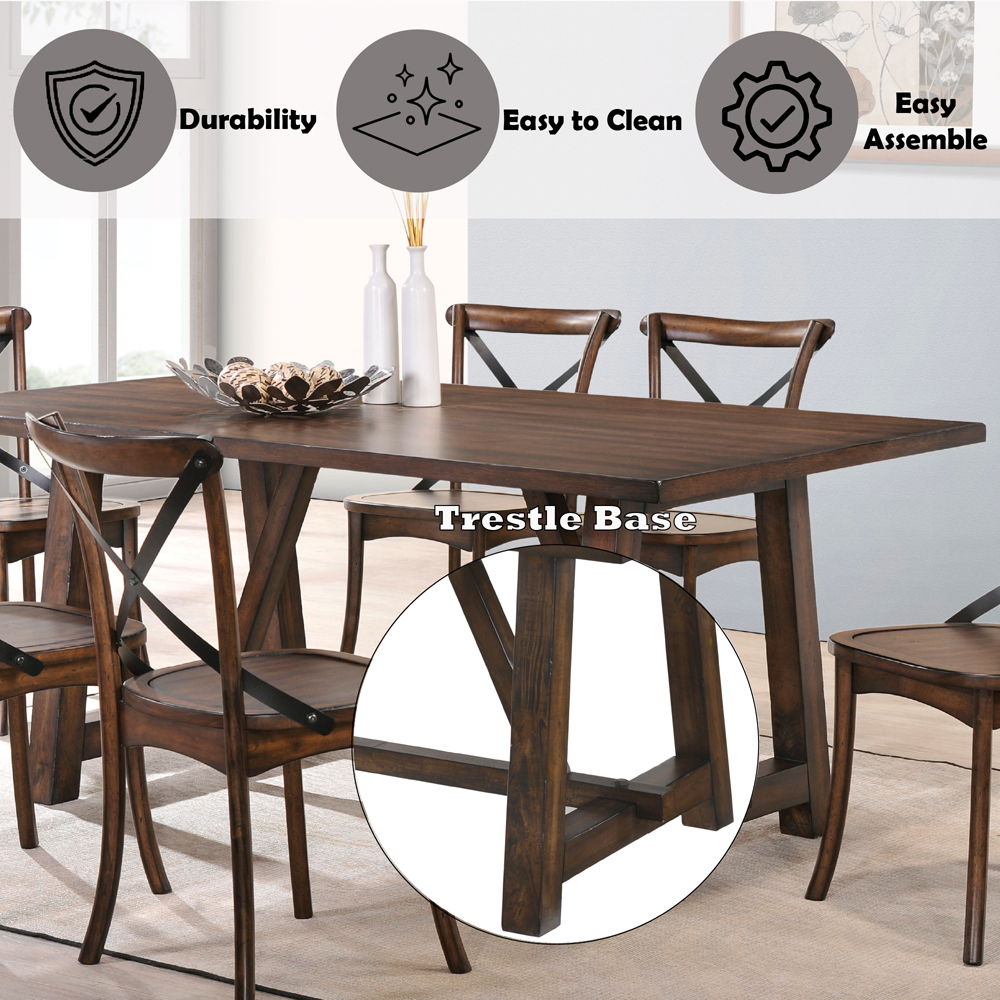 Kaelyn - Mesa de comedor - Roble oscuro