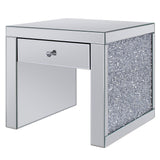 Noralie - Mesa auxiliar - Espejo y diamantes de imitación - 23"