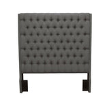 Camille - Upholstered Queen Panel Headboard - Gray