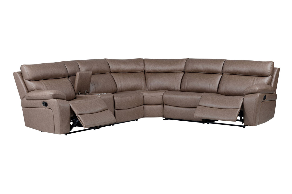 Theon - Modular Manual Reclining Sectional And Entertainment Console