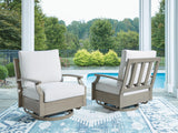 Rainier Ranch - Silla planeadora giratoria con cojín - Marrón / Beige