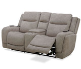 Penfield - Power Reclining Zero Gravity Console Loveseat With Heat, Massage And Speaker - Frappe