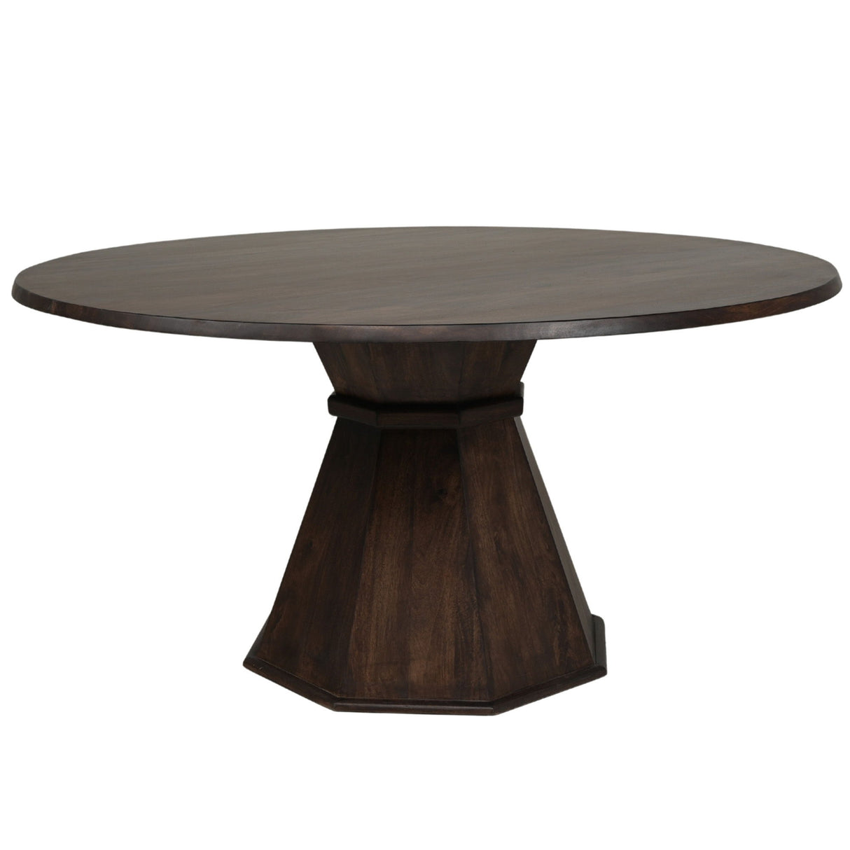 Portico - Mesa redonda de comedor de 60" - Marrón cálido