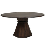 Portico - Mesa redonda de comedor de 60" - Marrón cálido