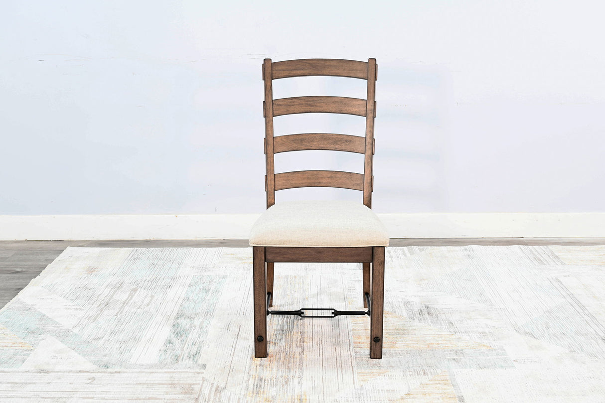 Doe Valley - Silla Yellowstone Ladderback, Asiento Acolchado (Juego de 2) - Color Ante