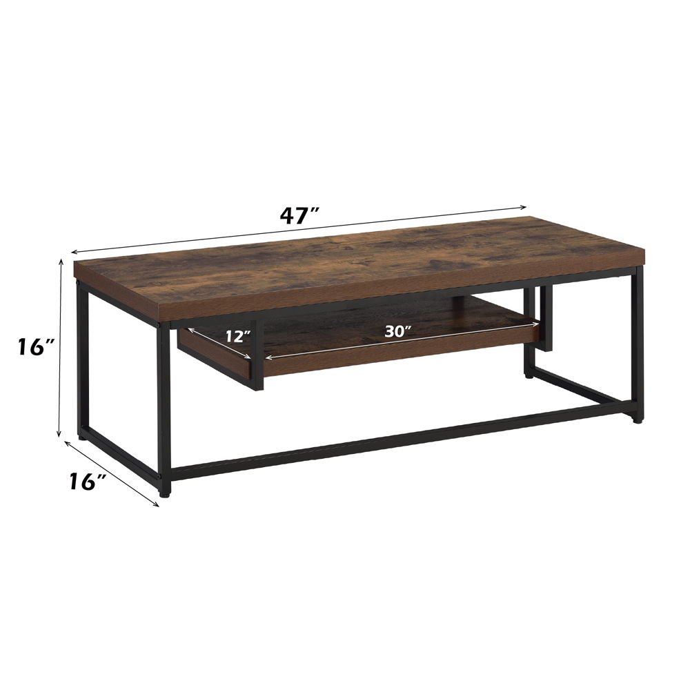 Bob - Mueble de TV - Roble envejecido y negro