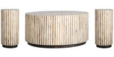 Crossings - Downtown Cocktail Table With 2 Chairside Tables - Amber
