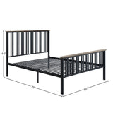 Zudora - Full Bed - Antique Oak & Black