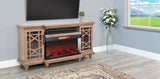 72" Media Console With Panoramic Electric Fireplace - Desert Rock