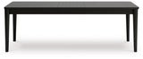 Portdown - Rectangular Dining Room Extension Table - Black