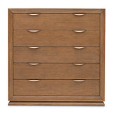 Portrait - 5-Drawer Chest With LED Lights - Sienna Brown