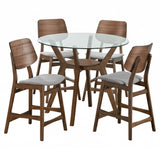 Oscar - Conjunto de mesa de mostrador de vidrio redondo