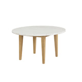 Mesa de comedor redonda con tablero de mármol Essence de 54"