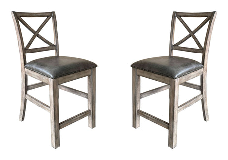 Lodge Dining - Upholstered Counter Chair (Set of 2) - Siltstone