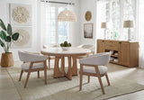 Mesa de comedor redonda Escape - Roble natural barnizado / Ribete de metal negro
