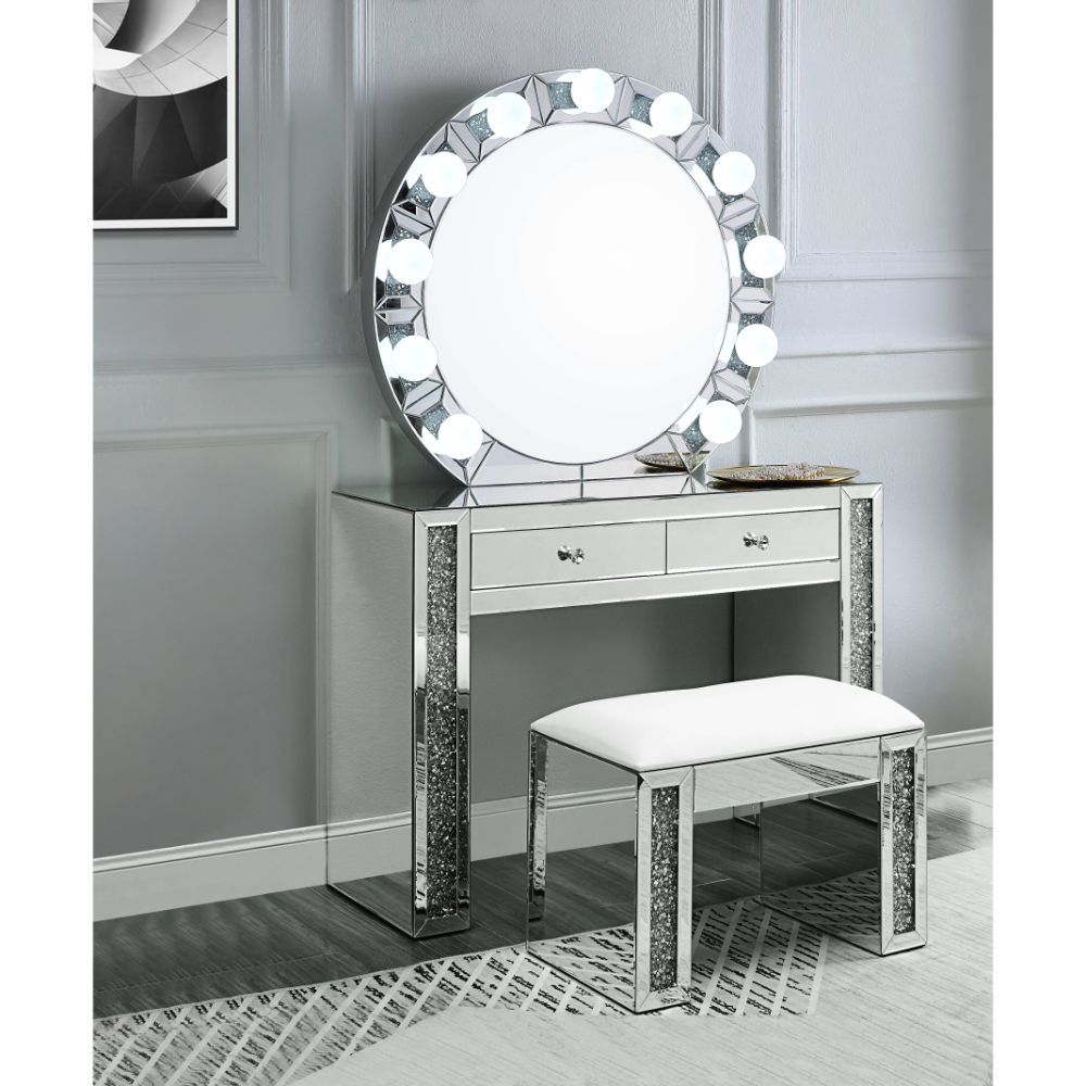 Noralie - Decoración de pared - Con espejo y diamantes de imitación - 29"