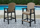 Fairen Trail - Black / Driftwood - Tall Barstool (Set of 2)