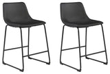 Centiar - Taburete de bar tapizado (Juego de 2)