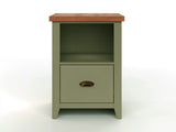 Vineyard - One Drawer File Cabinet - Sage Green / Fruitwood