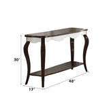 Mathias - Sofa Table - White & Walnut