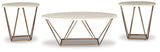 Tarica - Occasional Table Set (Set of 3) - White / Metallic