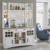 Americana Modern Dining - Buffet And Open Hutch With Quartz Insert - Cotton alternate view 3