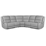 Alexandria - Leather Power Sectional alternate view 7